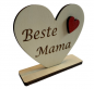 Preview: Herz aus Holz gelasert "Beste Mama".